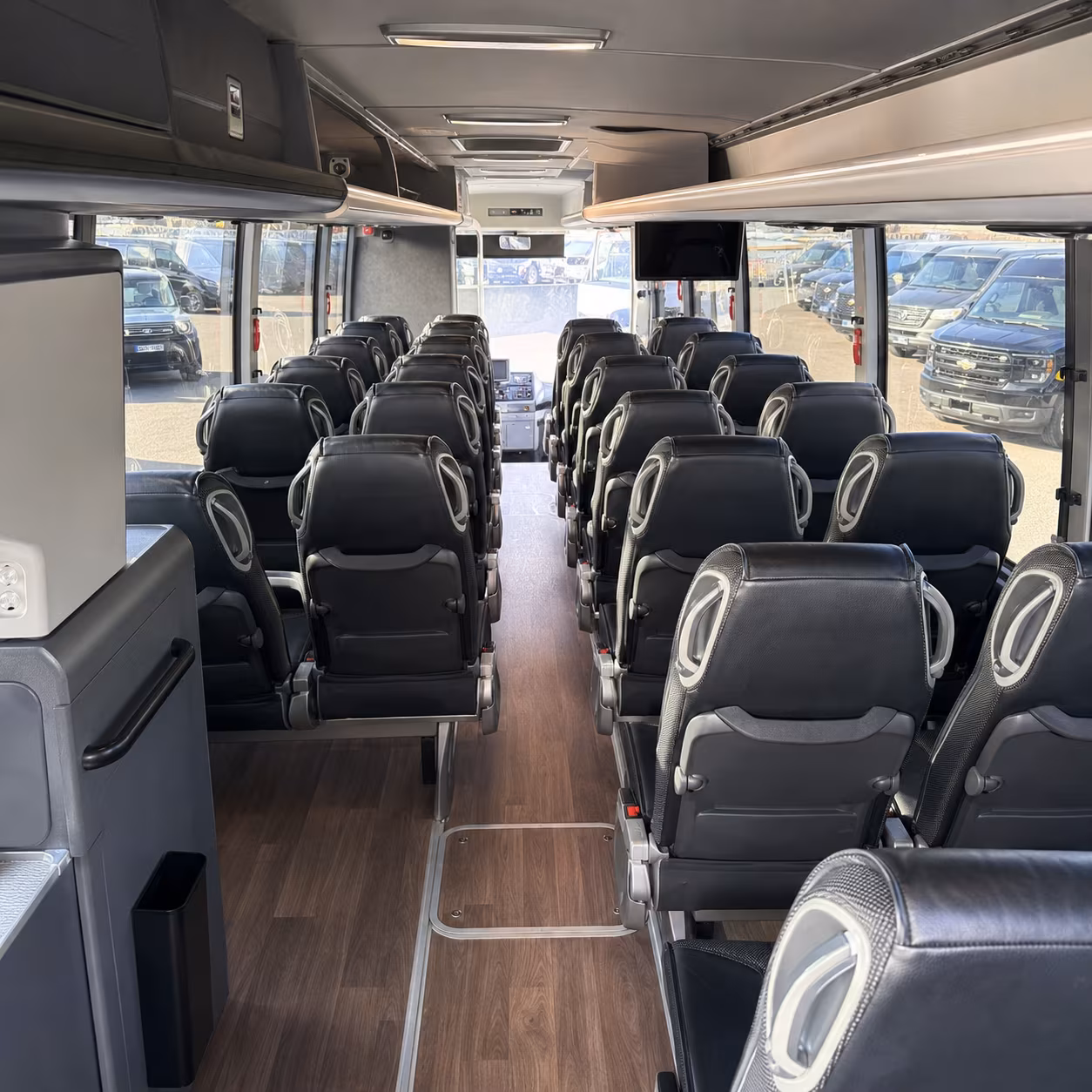 alhambra charter bus services interior